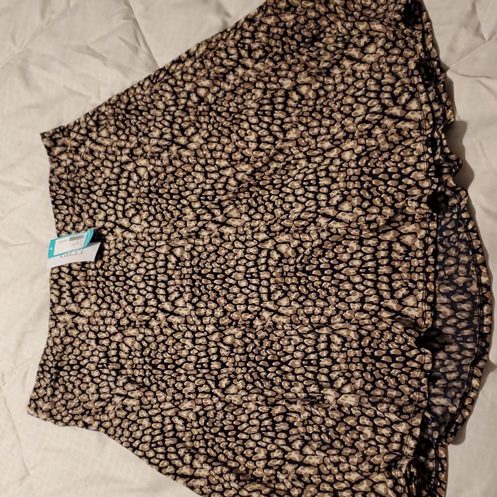 GILLI leopard Midi Skirt size 1X